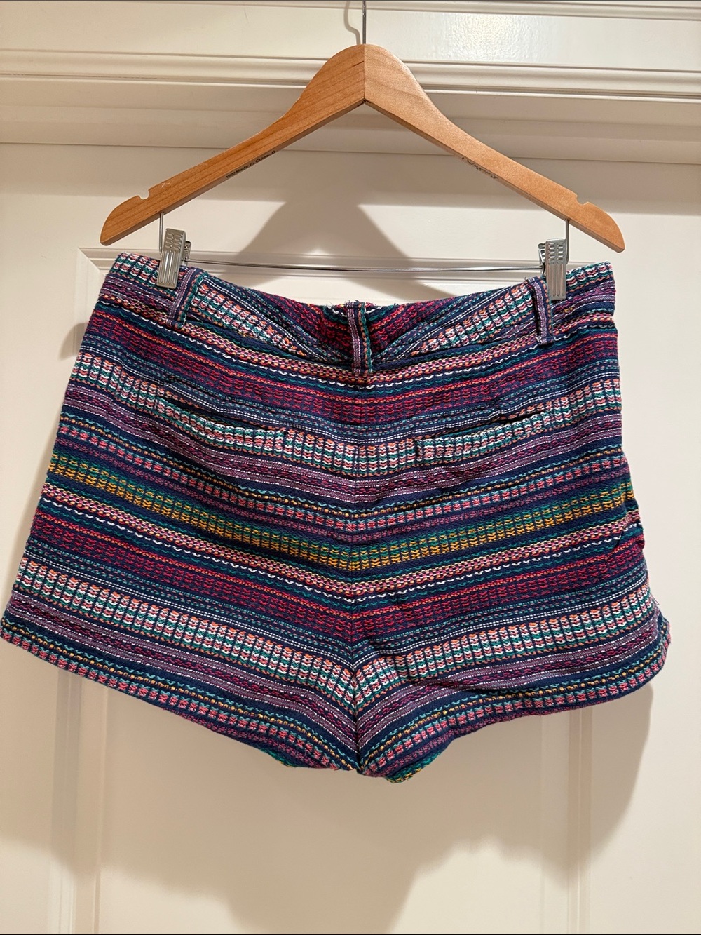 GAP High-Waist Striped Shorts — Purple, Teal, Pink, Yellow - Picture 5 of 5